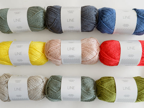 Line is a cotton, viscose, and linen yarn from Sandnes Garn perfect for summertime knitting and crocheting