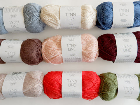 Tynn Line yarn from Sandnes Garn is a blend of cotton, viscose and linen