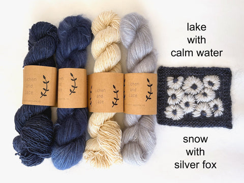 Late Bloomer Mitten Kit Blue and White