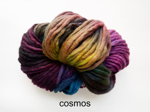 Flouf is a super bulky, merino yarn, made by Canadian hand dyer Fleece Artist