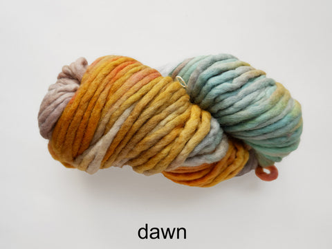 Flouf is a super bulky, merino yarn, made by Canadian hand dyer Fleece Artist