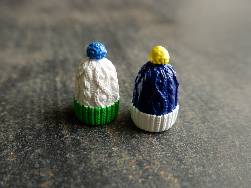 Ski Hat shaped point protectors for knitting needles