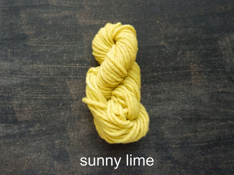 Mini Skein of Woolen Wonder yarn. Canadian 100% wool yarn Hand dyed by the Fleece Artist