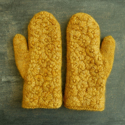 Late Bloomer Mitten Pattern and yarn sold as a knit kit