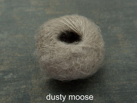 Knitting For Olive Silk Mohair yarn. Dusty Moose