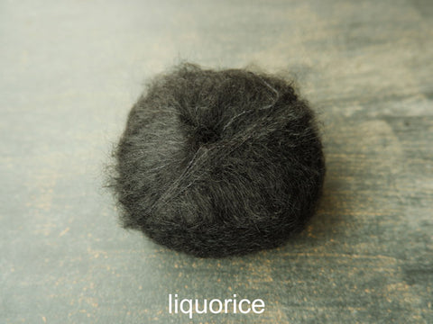 Knitting For Olive Silk Mohair yarn. Liquorice