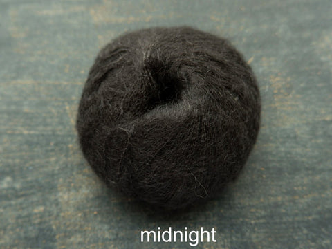 Knitting For Olive Silk Mohair yarn. Midnight