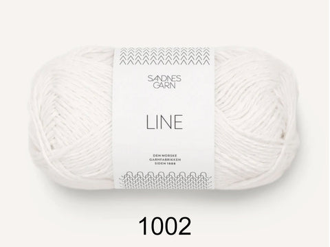 Line is a cotton, viscose, and linen yarn from Sandnes Garn 