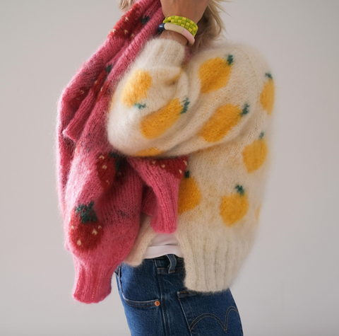 Hipknit Yarn Fluff Mohair in Fruity Sweater