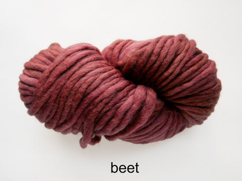 Flouf is a super bulky, merino yarn, made by Canadian hand dyer Fleece Artist 