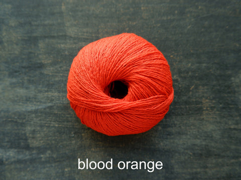 Knitting For Olive Merino is a fine fingering weight yarn. Blood Orange