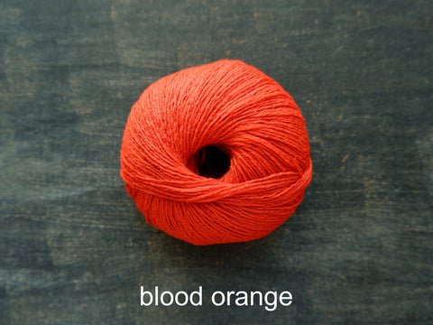 Knitting For Olive Merino is a fine fingering weight yarn. Blood Orange