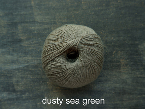 Knitting For Olive Merino. A fine fingering weight yarn. Dusty Sea Green