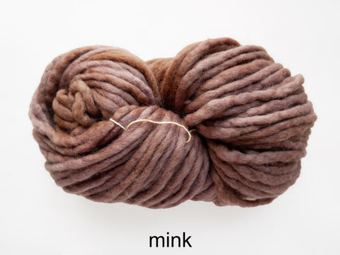 Flouf is a super bulky, merino yarn, made by Canadian hand dyer Fleece Artist 