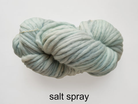 Flouf is a super bulky, merino yarn, made by Canadian hand dyer Fleece Artist 