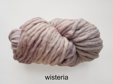 Flouf is a super bulky, merino yarn, made by Canadian hand dyer Fleece Artist 