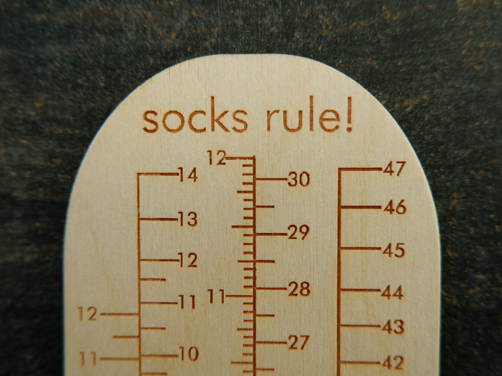 Socks Rule! Ruler for measuring socks