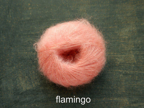 Knitting For Olive Silk Mohair yarn. Flamingo