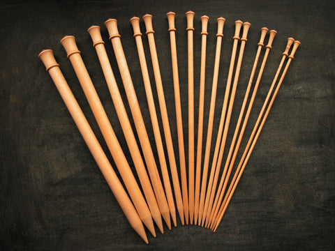 4 French Antique Double Pointed Bone Knitting Needles 2.25 cm Size