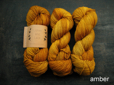 Lichen and Lace 80/20 hand dyed sock yarn made in Canada
