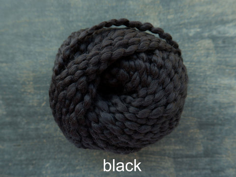 Big Cotton by Loopy Mango, soft, superbulky cotton yarn, Black