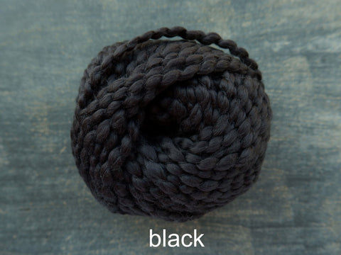 Big Cotton by Loopy Mango, soft, superbulky cotton yarn, Black