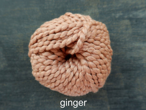 Big Cotton by Loopy Mango, soft, superbulky cotton yarn, Ginger
