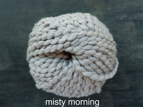 Big Cotton by Loopy Mango, soft, superbulky cotton yarn, Misty Morning
