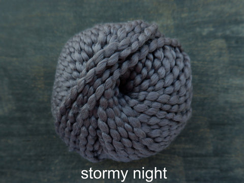 Big Cotton by Loopy Mango, soft, superbulky cotton yarn, Stormy Night