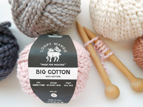 Big Cotton by Loopy Mango, soft, superbulky cotton yarn