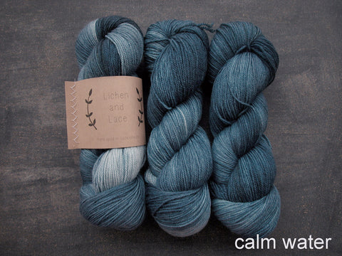 Lichen and Lace 80/20 hand dyed sock yarn made in Canada