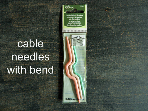 Cable Knitting Needles with a bend