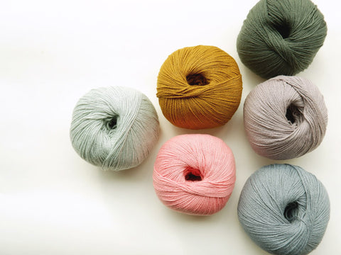 Knitting For Olive's Cotton Merino is a fine ,fingering weight yarn 