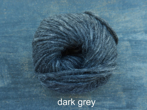 Wish from Drops Yarn is a Alpaca, Merino, Cotton, Bulky-sized  yarn. Dark Grey