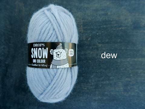 Snow by Drops Yarn is a Bulky 100% wool. Dew