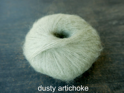 Knitting For Olive Silk Mohair yarn. Dusty Artichoke