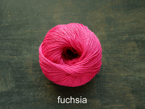 Knitting For Olive Pure Silk yarn. Fuchsia