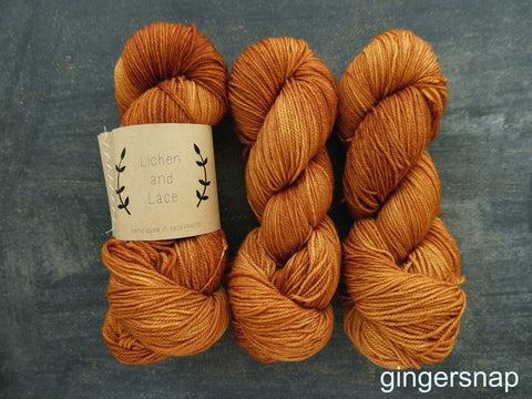 Lichen and Lace 80/20 hand dyed sock yarn made in Canada