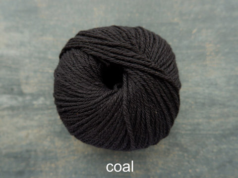 Knitting For Olive's Heavy Merino is a worsted weight yarn. Coal