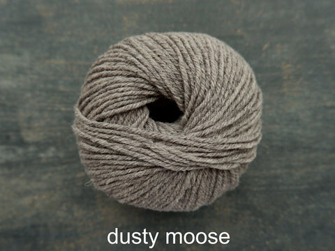 Knitting For Olive's Heavy Merino is a worsted weight yarn. Dusty Moose