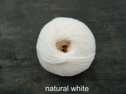 Knitting For Olive Merino. A fine fingering weight yarn. Natural White