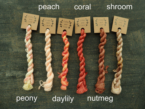 Lichen and Lace hand dyed embroidery wool silk