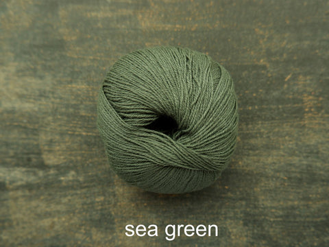 Knitting For Olive's Cotton Merino is a fine ,fingering weight yarn . Dark Sea Green