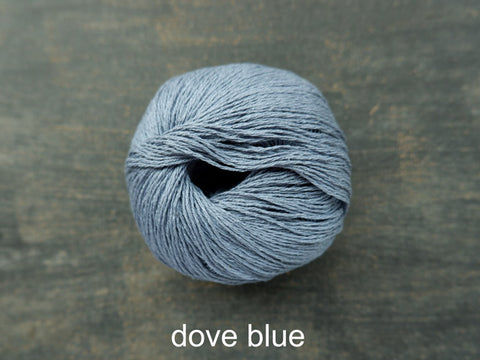 Knitting For Olve Pure  Silk yarn. Dove Blue