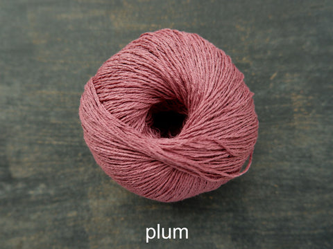 Knitting For Olve Pure  Silk yarn. Plum