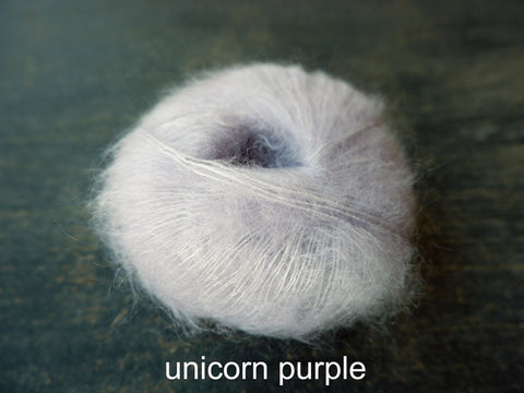 Knitting For Olive Silk Mohair yarn. Unicorn Purple