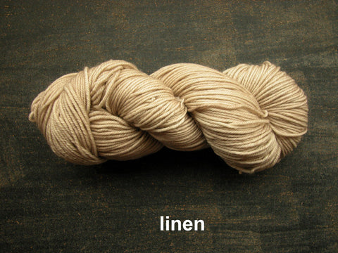 Lichen and Lace Merino  Worsted,  hand dyed yarn, made in Canada, linen